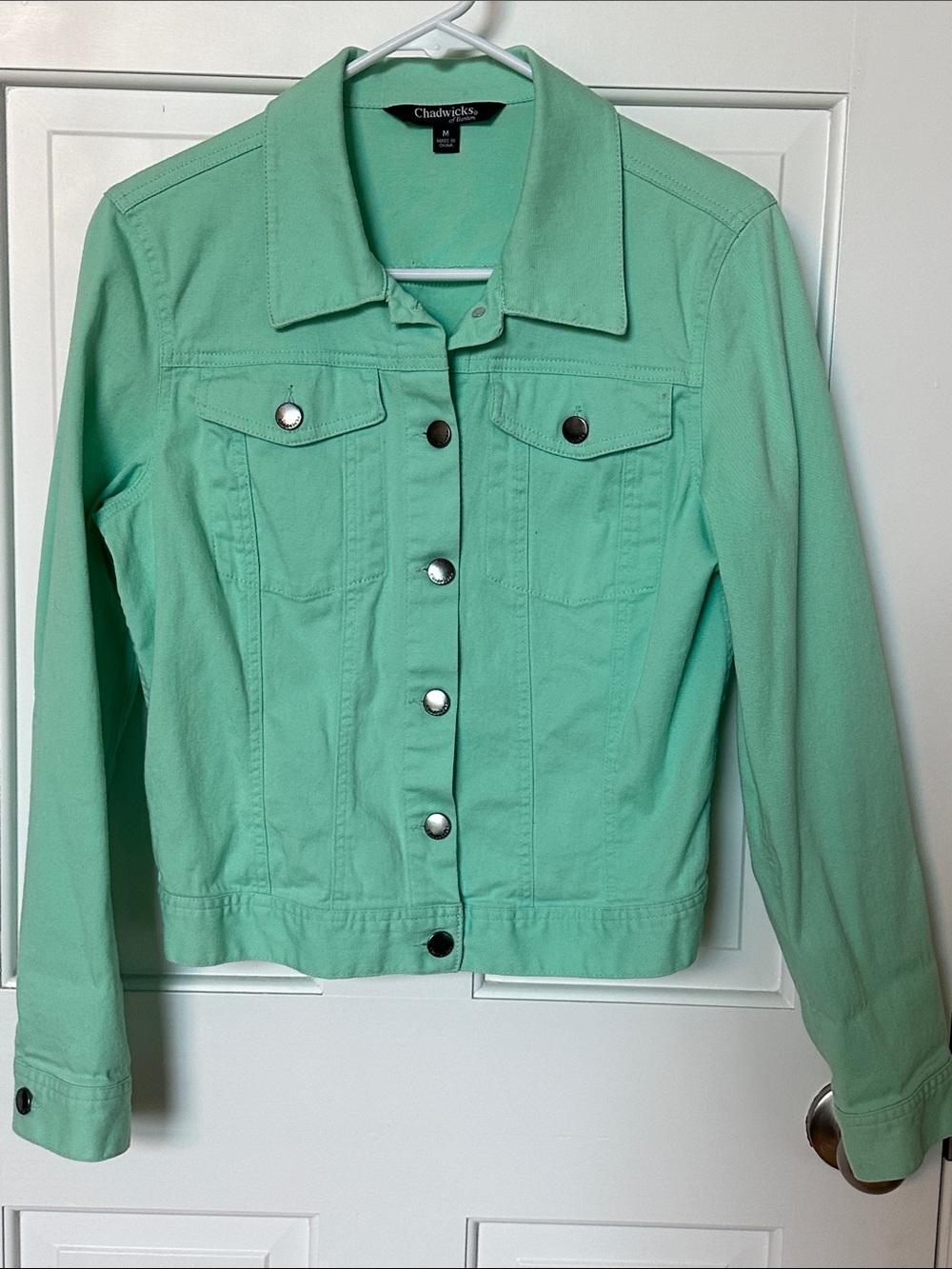 Chadwicks Mint Green Denim Jacket